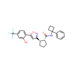 O=C(NC1(c2ccccc2)CCC1)[C@@H]1CCC[C@H]1c1cc(-c2ccc(C(F)(F)F)cc2O)on1 ZINC000045258350