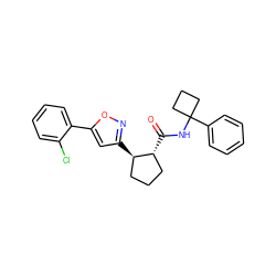O=C(NC1(c2ccccc2)CCC1)[C@@H]1CCC[C@H]1c1cc(-c2ccccc2Cl)on1 ZINC000045314677
