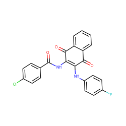 O=C(NC1=C(Nc2ccc(F)cc2)C(=O)c2ccccc2C1=O)c1ccc(Cl)cc1 ZINC000008690526