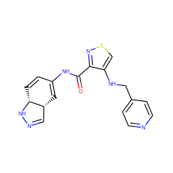 O=C(NC1=C[C@@H]2C=NN[C@@H]2C=C1)c1nscc1NCc1ccncc1 ZINC000040980132