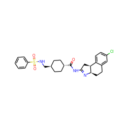 O=C(NC1=N[C@@H]2CCc3cc(Cl)ccc3[C@@H]2C1)[C@H]1CC[C@H](CNS(=O)(=O)c2ccccc2)CC1 ZINC000253705055