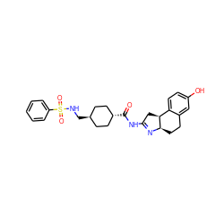 O=C(NC1=N[C@@H]2CCc3cc(O)ccc3[C@@H]2C1)[C@H]1CC[C@H](CNS(=O)(=O)c2ccccc2)CC1 ZINC000253699205