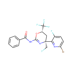 O=C(NC1=N[C@](CF)(c2nc(Br)ccc2F)C[C@@H](C(F)(F)F)O1)c1ccccc1 ZINC000218665208