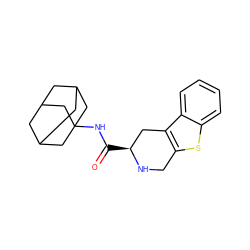 O=C(NC12CC3CC(CC(C3)C1)C2)[C@H]1Cc2c(sc3ccccc23)CN1 ZINC000013833793