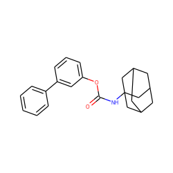 O=C(NC12CC3CC(CC(C3)C1)C2)Oc1cccc(-c2ccccc2)c1 ZINC000040410679