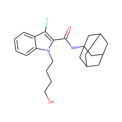 O=C(NC12CC3CC(CC(C3)C1)C2)c1c(F)c2ccccc2n1CCCCO ZINC001772602413