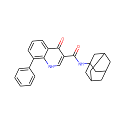 O=C(NC12CC3CC(CC(C3)C1)C2)c1c[nH]c2c(-c3ccccc3)cccc2c1=O ZINC000072107443