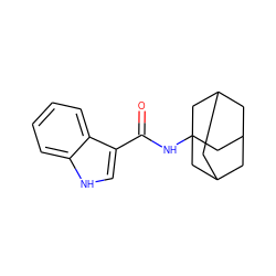 O=C(NC12CC3CC(CC(C3)C1)C2)c1c[nH]c2ccccc12 ZINC000098181563