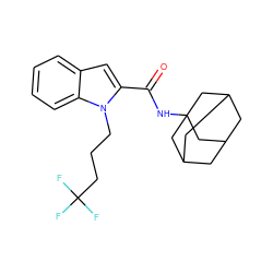 O=C(NC12CC3CC(CC(C3)C1)C2)c1cc2ccccc2n1CCCC(F)(F)F ZINC001772648738