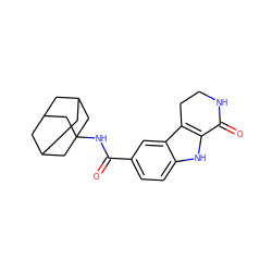 O=C(NC12CC3CC(CC(C3)C1)C2)c1ccc2[nH]c3c(c2c1)CCNC3=O ZINC000028820108