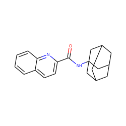 O=C(NC12CC3CC(CC(C3)C1)C2)c1ccc2ccccc2n1 ZINC000004776255