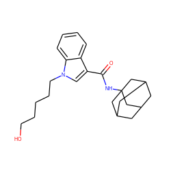 O=C(NC12CC3CC(CC(C3)C1)C2)c1cn(CCCCCO)c2ccccc12 ZINC001772584533