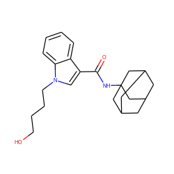 O=C(NC12CC3CC(CC(C3)C1)C2)c1cn(CCCCO)c2ccccc12 ZINC001772592872