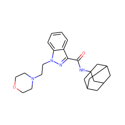 O=C(NC12CC3CC(CC(C3)C1)C2)c1nn(CCN2CCOCC2)c2ccccc12 ZINC000095592802