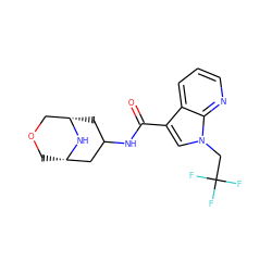 O=C(NC1C[C@H]2COC[C@@H](C1)N2)c1cn(CC(F)(F)F)c2ncccc12 ZINC001772618211