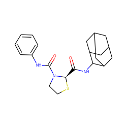 O=C(NC1C2CC3CC(C2)CC1C3)[C@H]1SCCN1C(=O)Nc1ccccc1 ZINC000066252617