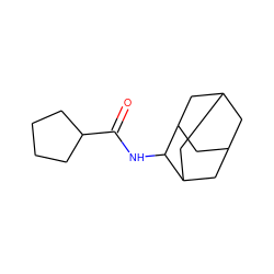 O=C(NC1C2CC3CC(C2)CC1C3)C1CCCC1 ZINC000007037127