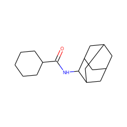 O=C(NC1C2CC3CC(C2)CC1C3)C1CCCCC1 ZINC000000466755