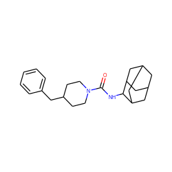 O=C(NC1C2CC3CC(C2)CC1C3)N1CCC(Cc2ccccc2)CC1 ZINC000045386399