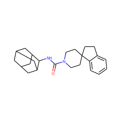 O=C(NC1C2CC3CC(C2)CC1C3)N1CCC2(CCc3ccccc32)CC1 ZINC000045364258