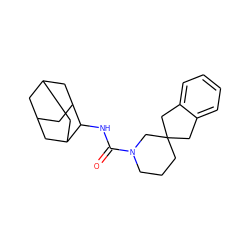 O=C(NC1C2CC3CC(C2)CC1C3)N1CCCC2(Cc3ccccc3C2)C1 ZINC000045358811