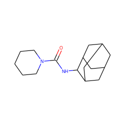 O=C(NC1C2CC3CC(C2)CC1C3)N1CCCCC1 ZINC000036476518