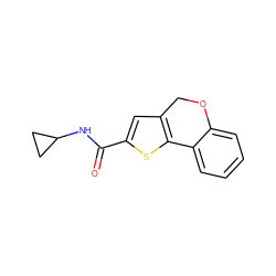 O=C(NC1CC1)c1cc2c(s1)-c1ccccc1OC2 ZINC000005050842