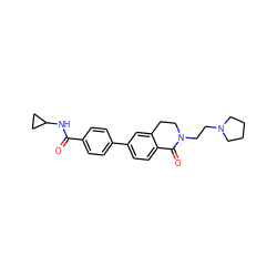 O=C(NC1CC1)c1ccc(-c2ccc3c(c2)CCN(CCN2CCCC2)C3=O)cc1 ZINC000059114531