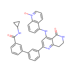 O=C(NC1CC1)c1cccc(-c2cccc(-c3cc(Nc4cccc5c4ccc[n+]5[O-])c4c(n3)CCNC4=O)c2)c1 ZINC000116989659