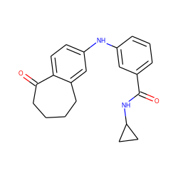 O=C(NC1CC1)c1cccc(Nc2ccc3c(c2)CCCCC3=O)c1 ZINC000095575141