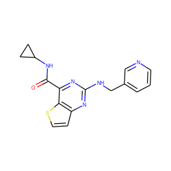 O=C(NC1CC1)c1nc(NCc2cccnc2)nc2ccsc12 ZINC000049320210