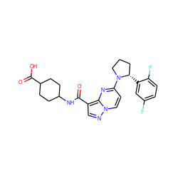 O=C(NC1CCC(C(=O)O)CC1)c1cnn2ccc(N3CCC[C@@H]3c3cc(F)ccc3F)nc12 ZINC000169283168