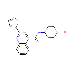 O=C(NC1CCC(O)CC1)c1cc(-c2ccco2)nc2ccccc12 ZINC000003346924