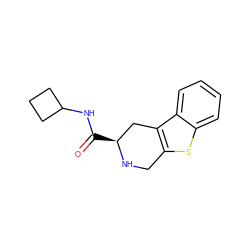 O=C(NC1CCC1)[C@H]1Cc2c(sc3ccccc23)CN1 ZINC000013833782