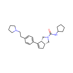 O=C(NC1CCCC1)N1C[C@@H]2CC=C(c3ccc(CCN4CCCC4)cc3)[C@@H]2C1 ZINC000040892351