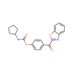 O=C(NC1CCCC1)Oc1ccc(C(=O)c2nc3ccccc3o2)cc1 ZINC000028710818