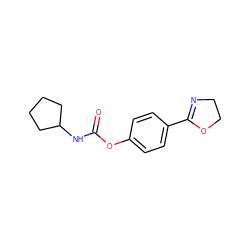 O=C(NC1CCCC1)Oc1ccc(C2=NCCO2)cc1 ZINC000042965778