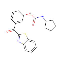 O=C(NC1CCCC1)Oc1cccc(C(=O)c2nc3ccccc3s2)c1 ZINC000028710797