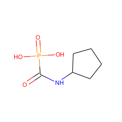 O=C(NC1CCCC1)P(=O)(O)O ZINC000003960035