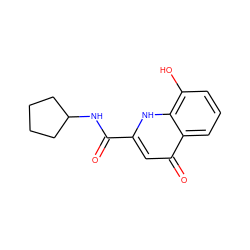 O=C(NC1CCCC1)c1cc(=O)c2cccc(O)c2[nH]1 ZINC000082151773