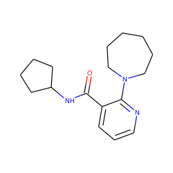 O=C(NC1CCCC1)c1cccnc1N1CCCCCC1 ZINC000020098053