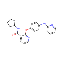 O=C(NC1CCCC1)c1cccnc1Oc1ccc(Nc2ccccn2)cc1 ZINC000148022187