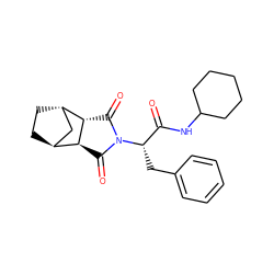 O=C(NC1CCCCC1)[C@H](Cc1ccccc1)N1C(=O)[C@H]2[C@H]3CC[C@@H](C3)[C@@H]2C1=O ZINC000101265959