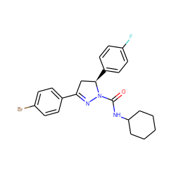 O=C(NC1CCCCC1)N1N=C(c2ccc(Br)cc2)C[C@H]1c1ccc(F)cc1 ZINC001772616360