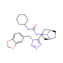 O=C(NC1CCCCC1)NC1C[C@@H]2CC[C@H](C1)N2Cc1nnnn1Cc1ccc2c(c1)OCO2 ZINC000008672584