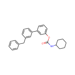 O=C(NC1CCCCC1)Oc1cccc(-c2cccc(Cc3ccccc3)c2)c1 ZINC000013583481