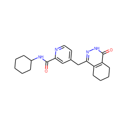 O=C(NC1CCCCC1)c1cc(Cc2n[nH]c(=O)c3c2CCCC3)ccn1 ZINC000168461505