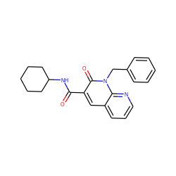 O=C(NC1CCCCC1)c1cc2cccnc2n(Cc2ccccc2)c1=O ZINC000005304302