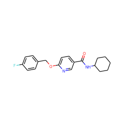 O=C(NC1CCCCC1)c1ccc(OCc2ccc(F)cc2)nc1 ZINC000095580063