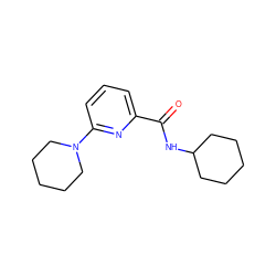 O=C(NC1CCCCC1)c1cccc(N2CCCCC2)n1 ZINC000096779878